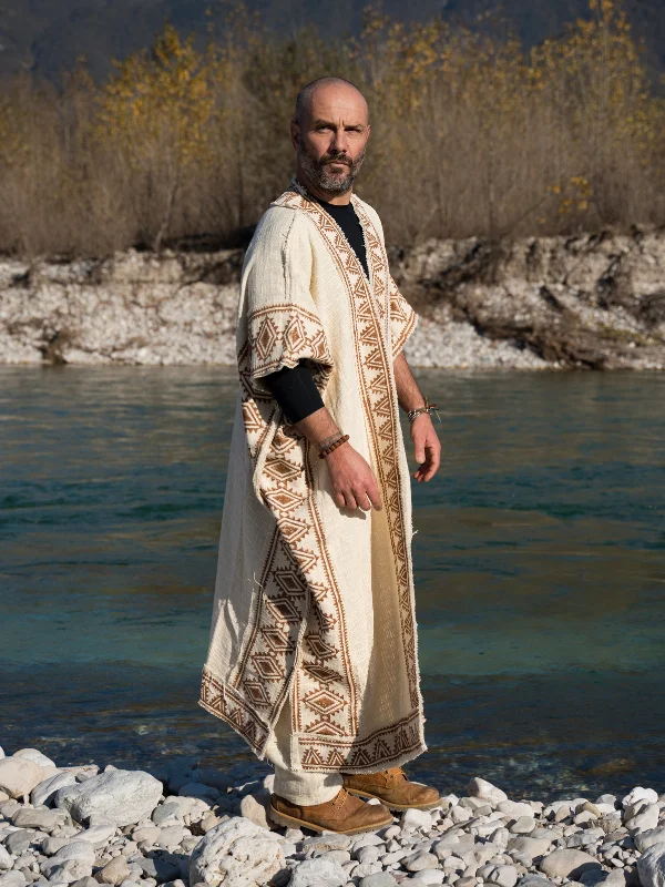 Poncho etnico tribale uomo "La preghiera dell'India"